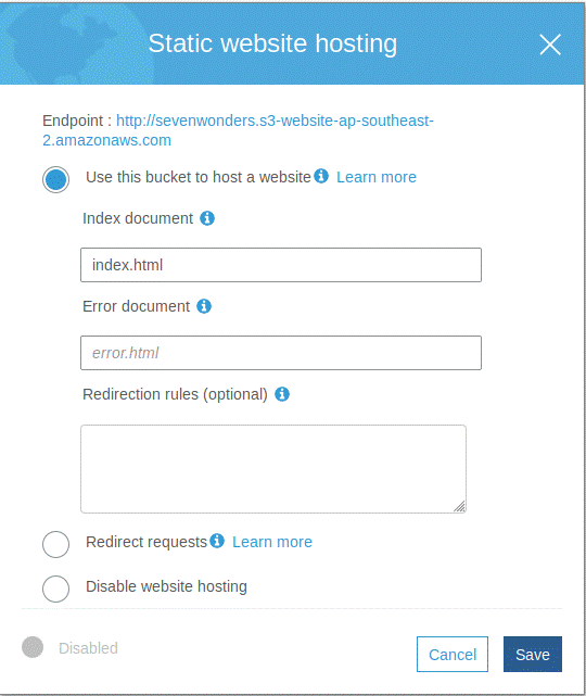 Hosting Static Website On Amazon S3